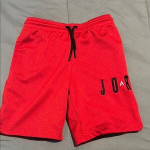 Jordan Red Athletic Shorts Lightweight Moisture-Wicking